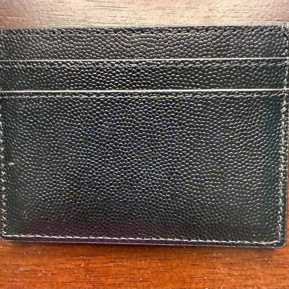 Saint Laurent Black Leather Card Holder - Picture 4 of 7
